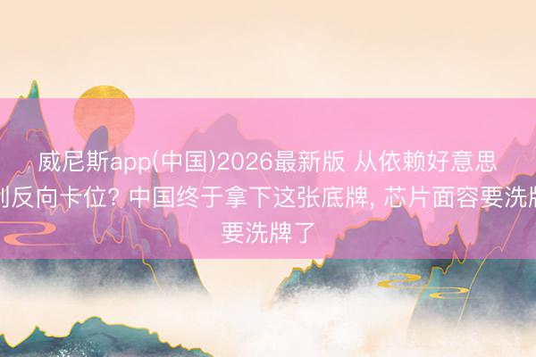 威尼斯app(中国)2026最新版 从依赖好意思国到反向卡位? 中国终于拿下这张底牌, 芯片面容要洗牌了