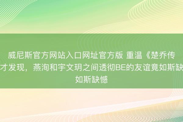 威尼斯官方网站入口网址官方版 重温《楚乔传》才发现，燕洵和宇文玥之间透彻BE的友谊竟如斯缺憾